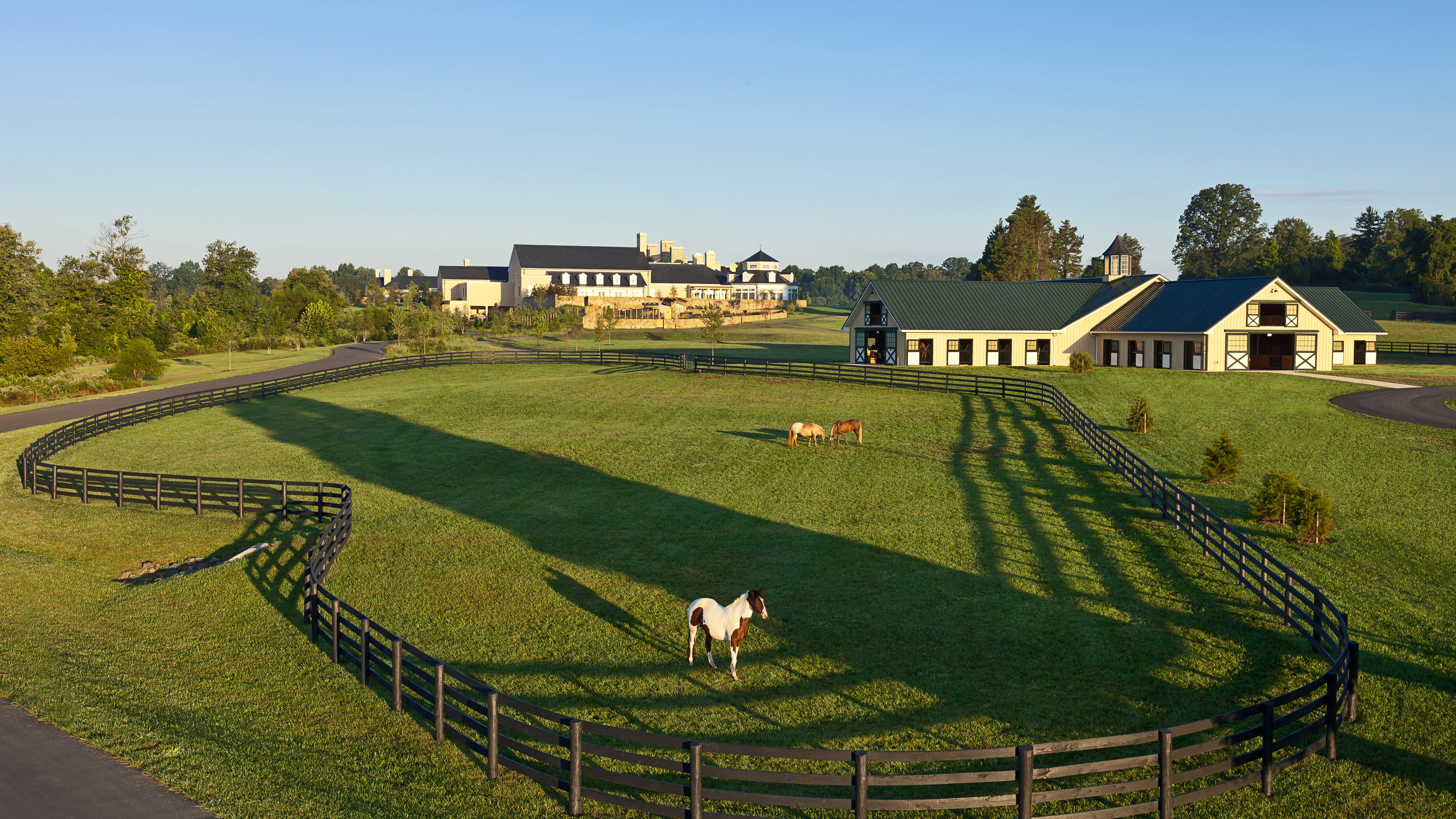 People with horses in Middleburg, Virginia